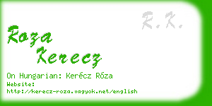 roza kerecz business card